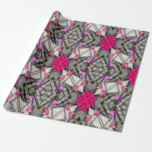 Roze rozen voor jou.... cadeaupapier (Uitgerold)