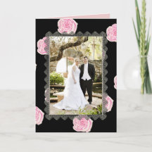 Roze Rozen voor kool en zwart lace-bruiloft