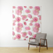Roze rozen wandkleed (In situ)