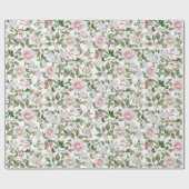 Roze rozen - Waterverf Floral Cadeaupapier (Vlak)