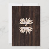 Roze rozen witte orchidee pampas na bruiloft BBQ Kaart (Achterkant)