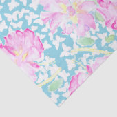 Roze Rozen, witte vlinders op blauw tissuepapier (Detail)