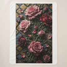 Roze Rozen Worp in Roze Bourgondië 3D