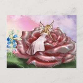 Roze rozenappel (Briefkaart) Briefkaart