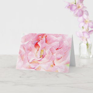  Roze Rozenblaadjes Abstract Art Note Kaart