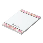 roze rozenblaadjes notitieblok (Gedraaid)