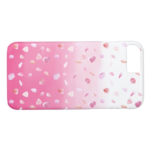 Roze rozenblaadjes Waterverf Ombre Case-Mate iPhone Case (Achterkant (Horizontaal))