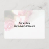  roze rozenbloem achtergrond bruiloft informatiekaartje (Achterkant)