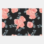 Roze rozenbloem bloemmotief inpakpapier vel (Voorkant)