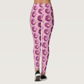 Roze rozenbloem foto Aangepaste Leggings (Achterkant)