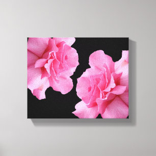 roze rozenbloem moderne minimalistische bloemen canvas afdruk
