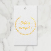 Roze rozenfoto - Hongaarse naam dag- luxe Cadeaulabels (Voorkant)