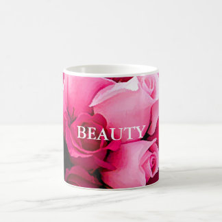 Roze rozenkoffie koffiemok