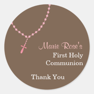 Roze Rozenkrans Ronde Sticker