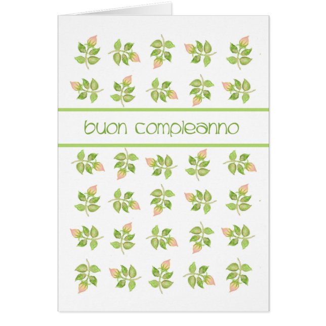  Roze Rozenkransen Italiaans Taal Verjaardag (Voorkant)