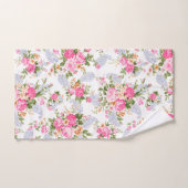 Roze rozenpatroon bad handdoek (Handdoek)