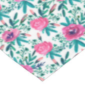 Roze rozenpatroon tafelkleed (Gekanteld)