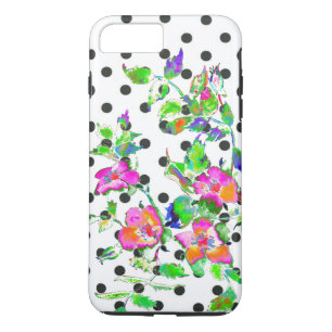  roze rozenpolka-stippen 	iPhone 8 plus / 7 plus hoesje