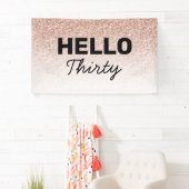 Roze rozenrood Hallo 30 jaar of ouder Spandoek (Insitu)