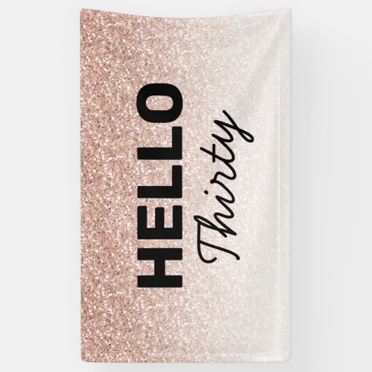 Roze rozenrood Hallo 30 jaar of ouder Spandoek (Verticaal)