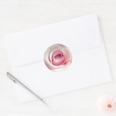 Roze rozentickers ronde sticker (Envelop)