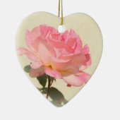 Roze rozenversiering keramisch ornament (Rechts)