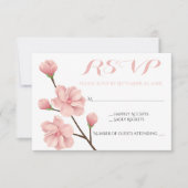 ROZE RSVP BLOEMEN KERSENBLOESEMS BRUILOFT BLOEMEN (Voorkant)