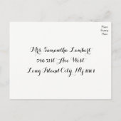 ROZE RSVP BLOEMEN KERSENBLOESEMS BRUILOFT BLOEMEN UITNODIGING BRIEFKAART (Achterkant)