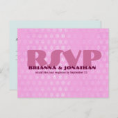 Roze RSVP Wedding Response Briefkaart (Voorkant / Achterkant)