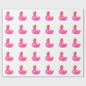 Roze Rubber Duck Cadeaupapier (Vlak)