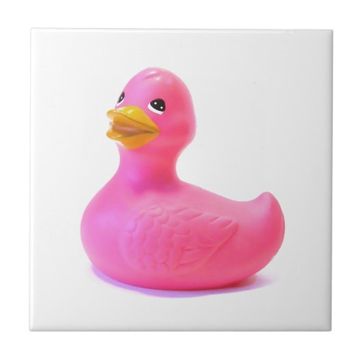 Roze Rubber Duck Tegeltje (Voorkant)