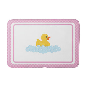 Roze Rubber Eend Badmat   Schattigee Ducky en Bubb