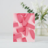 Roze rubber gumpers briefkaart (Staand voorkant)
