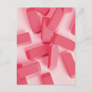 Roze rubber gumpers briefkaart
