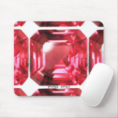 Roze Ruby edelsteen Muismat (Met muis)