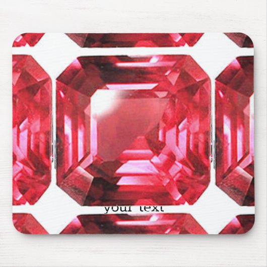 Roze Ruby edelsteen Muismat (Voorkant)