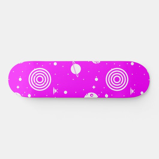 Roze ruimtevaart skateboard (Horizontaal)