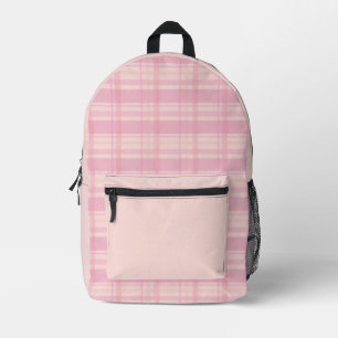 Roze ruitpastelpatroon bedrukte rugzak