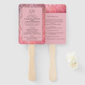 ROZE RUSTIEK - Trouwprogramma waaier (Voorkant en achterkant)