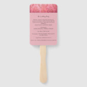 ROZE RUSTIEK - Trouwprogramma waaier (Achterkant)