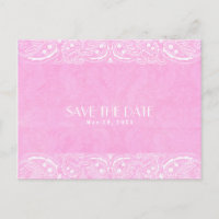 Roze Rustieke Paisley Country Western Save The Dat