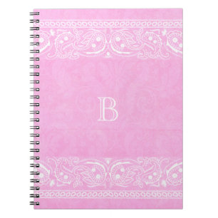 Roze Rustieke Paisley Landelijke Westerse Eenvoudi Notitieboek