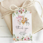 Roze safari baby shower dank u cadeaulabel