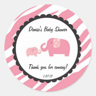 Roze Safari Olifant Sticker