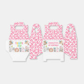 Roze Safari Party Dieren Verjaardagsfeest Favoriet Bedankdoosjes (Uitgevouwen)