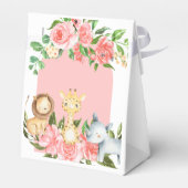 Roze Safari Theme Party Favor Tent Box Bedankdoosjes (Achterkant)