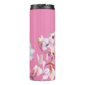 Roze Sakura Bloemen Design Thermosbeker (Achterkant)