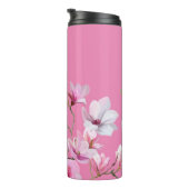 Roze Sakura Bloemen Design Thermosbeker (Geroteerd rechts)