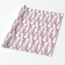 Roze sakura bloemen naadloos patroon cadeaupapier