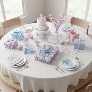 Roze Sakura Bloesems Botanisch Patroon Cadeaupapier